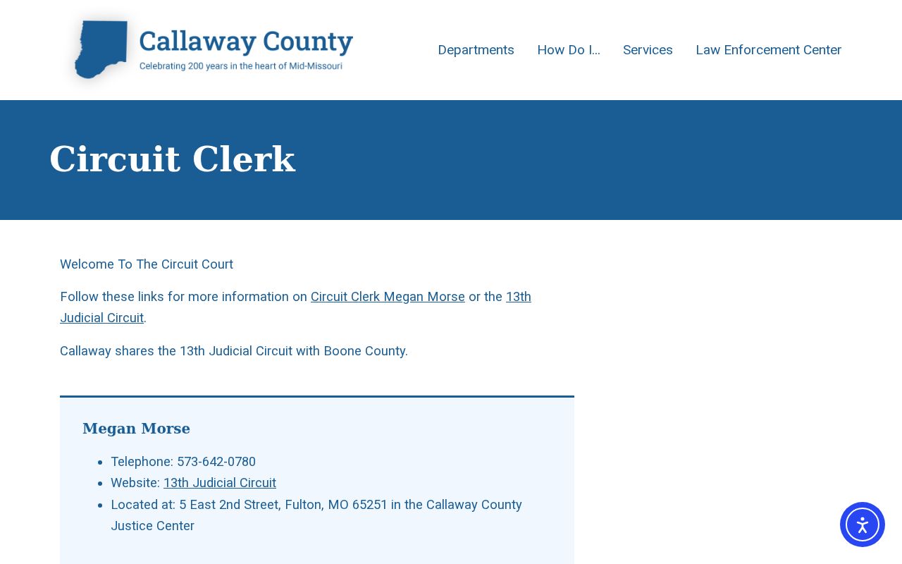 Official Callaway County Circuit Clerk information for criminal court case records